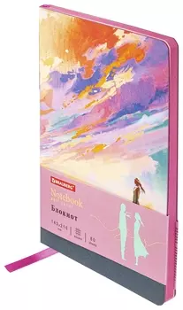 Блокнот А5 (143x210 мм), Brauberg Vista "Color Clouds", под кожу, гибкий, 80 л., 112068