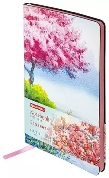Блокнот А5 (143x210 мм), Brauberg Vista "Spring Weather", под кожу, гибкий, 80 л., 112073