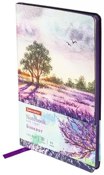 Блокнот А5 (143x210 мм), Brauberg Vista "Violet", под кожу, гибкий, 80 л., 112074