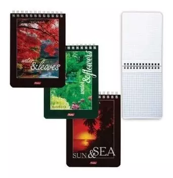 Блокнот А6 40л гребень пейзажи