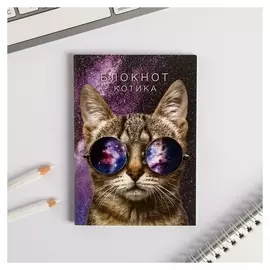 Блокнот "Блокнот котика" на скрепке, А6, 32 листа