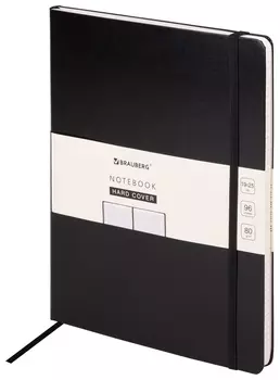 Блокнот большой формат (180х250 мм) В5, Brauberg Ultra, балакрон, 80 г/м2, 96 л., клетка, черный, 113060