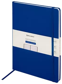 Блокнот большой формат (180х250 мм) В5, Brauberg Ultra, балакрон, 80 г/м2, 96 л., клетка, темно-синий, 113061