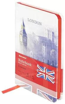 Блокнот малый формат (100х150 мм) А6, Brauberg Vista "London", под кожу, твердый, 80 л., 112092
