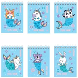 Блокнот малый формат (75х105 мм) А7, 60 л., гребень, картон, клетка, Hatber "Это волшебство", 60б7в1гр