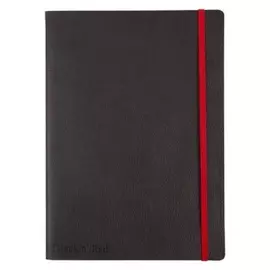 Блокнот Oxford Black?n?red А5+ 72л фикс.резинка, карман, мягк.обл.400051203