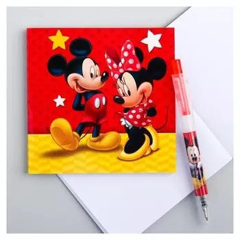 Блокнот с ручкой "Микки Маус и его друзья"
