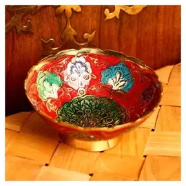 Блюдце латунь "Цветочки" 10х10х4 см