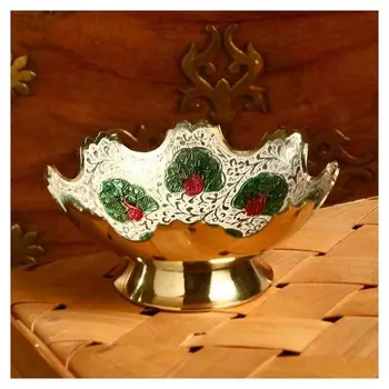 Блюдце латунь "Лия" 12х12х5 см