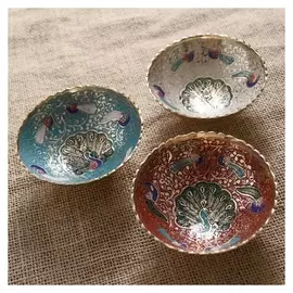 Блюдце латунь "Птички" 10х10х4 см