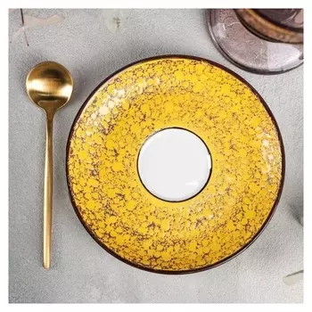 Блюдце Splash, D=14 см, цвет жёлтый