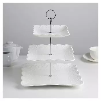 Блюдо 3 яруса 24,5/20/14,5 см "Сьюзен"