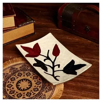 Блюдо алюминий "Цветение" 29х18х4 см