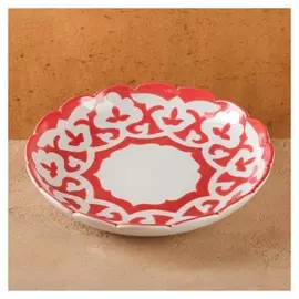 Блюдо для лагмана пахта красная 21см, высота 4см