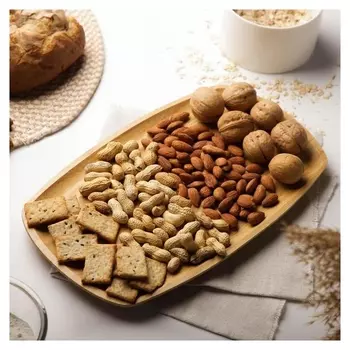 Блюдо для подачи доляна «Бамбук», овальное, 30×18 см, бамбук