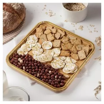 Блюдо для подачи доляна «Цветение», 29,5×29,5 см, бамбук