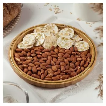 Блюдо для подачи доляна «Цветение», D=24,5 см, бамбук