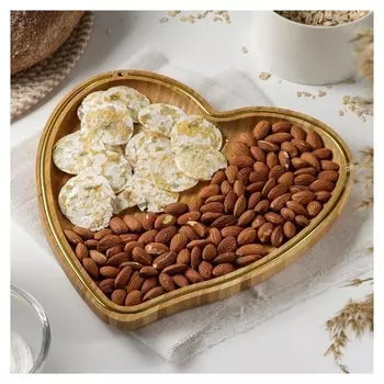 Блюдо для подачи доляна «Цветение», D=27 см, бамбук