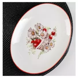 Блюдо для подачи доляна «Ромашки», 25×18,5×2 см