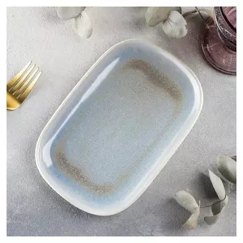 Блюдо для подачи Magistro Ocean, 20×13 см, цвет голубой