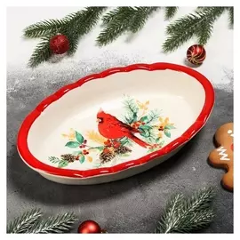 Блюдо для запекания доляна «Красный кардинал», 28×17×4,9 см