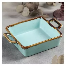 Блюдо для запекания «Лазурит», 18,5×14×4,5 см, цвет голубой