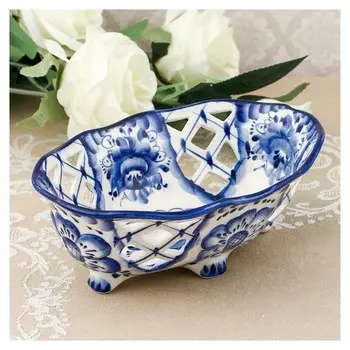 Блюдо «Конфетница», гжель