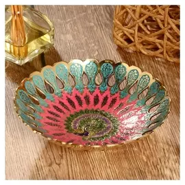 Блюдо латунь "Жана" 17х17х4,5 см