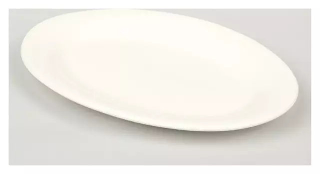 Блюдо овальное «White Label», C утолщённым краем, 31×22×3 см, цвет белый