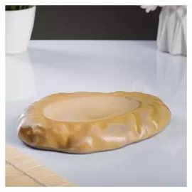 Блюдо-подставка "Камень малый" 19х16см, кремю