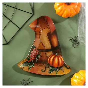 Блюдо сервировочное доляна «Хэллоуин. шляпа»