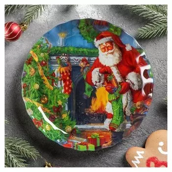 Блюдо сервировочное доляна «Санта», 19×2,1 см