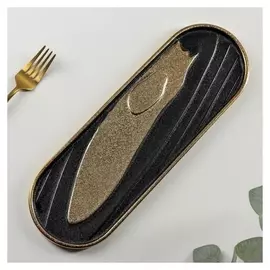 Блюдо сервировочное «Золотой блик», 34,5×11,5×1 см