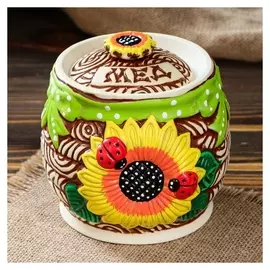 Бочонок для меда, цветной, 750 мл