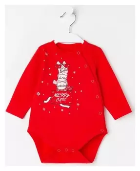 Боди детское, цвет красный, рост 62 см