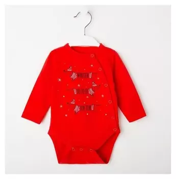 Боди детское, цвет красный, рост 80 см