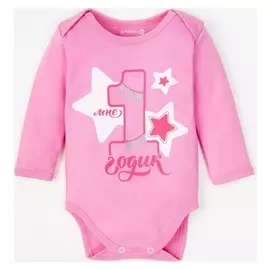 Боди крошка Я «1 годик», рост 62–68 см (3–6 мес.), хлопок 100 %, интерлок