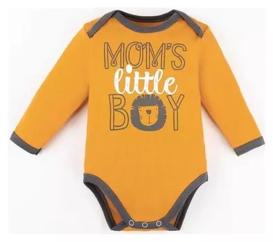 Боди крошка Я "Mom's Boy", жёлтый, рост 62-68 см