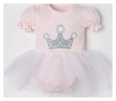 Боди с юбкой крошка Я "Princess", розовый, рост 68-74 см