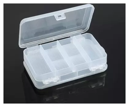 Бокс для хранения двухсторонний 14,5×9,5×4,5 см, 10 отделений, прозрачный
