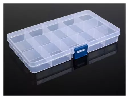 Бокс для хранения прозрачный, 15 отделений
