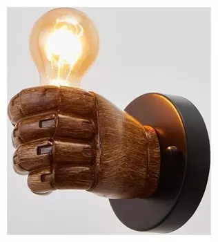 Бра 59818/1l E27 40вт черный-коричневый 15х12х12 см