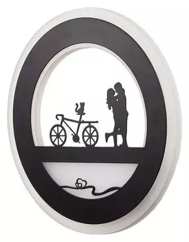 Бра 671210b/1 LED 24вт 3000-4000к черный 22х3,5х22 см