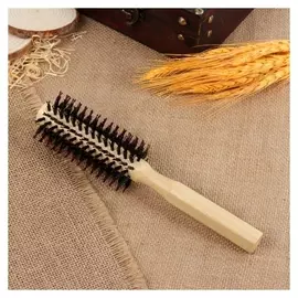 Брашинг, d = 4,5 см, комбинированная щетина, цвет «светлое дерево»