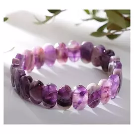 Браслет, аметист, форма - пластина, овал