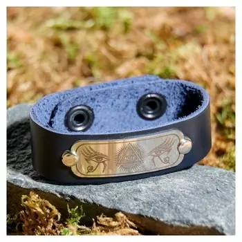 Браслет "Анти-сглаз", натуральная кожа, сталь