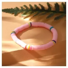 Браслет "Бисер" бусики, тренд, цвет светло-розовый