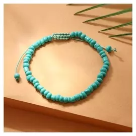 Браслет "Бисер" тренд минимал, цвет морской, 18см