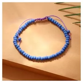 Браслет "Бисер" тренд минимал, цвет синий, 18см