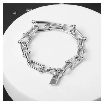 Браслет "Цепь" фьюче, цвет серебро